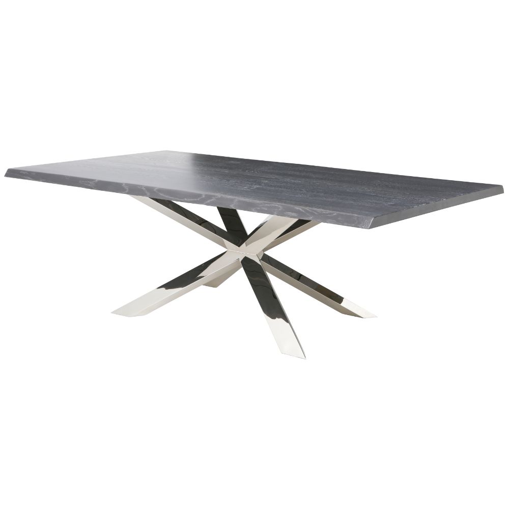 Nuevo HGSR423 COUTURE DINING TABLE in OXIDIZED GREY